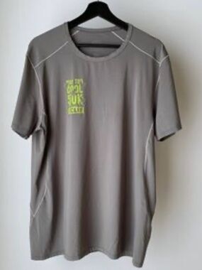 Patagonia Gray Short-Sleeve Tee with Lime Graphic